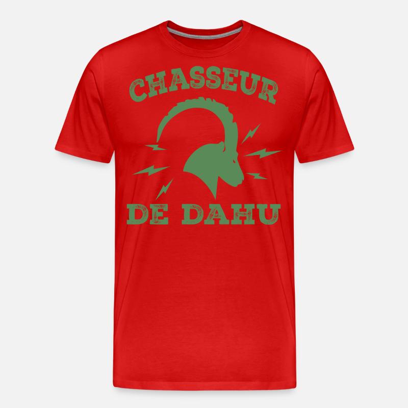 Dahu-Jäger - Männer Premium Bio T-Shirt - Rot