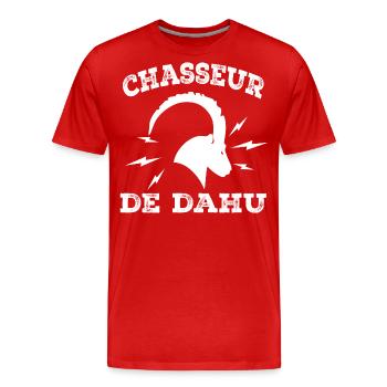 Dahu Hunter - Men's Premium Organic T-Shirt - red - Front - Damien (186cm)