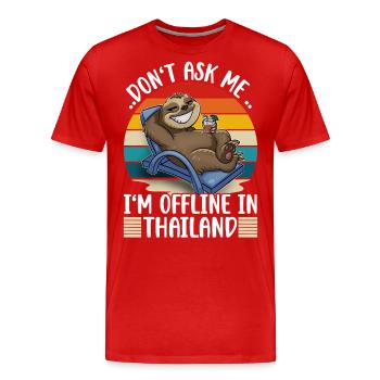 Voyage de vacances en Thaïlande - T-shirt bio Premium Homme - rouge - Devant - Damien (186cm)