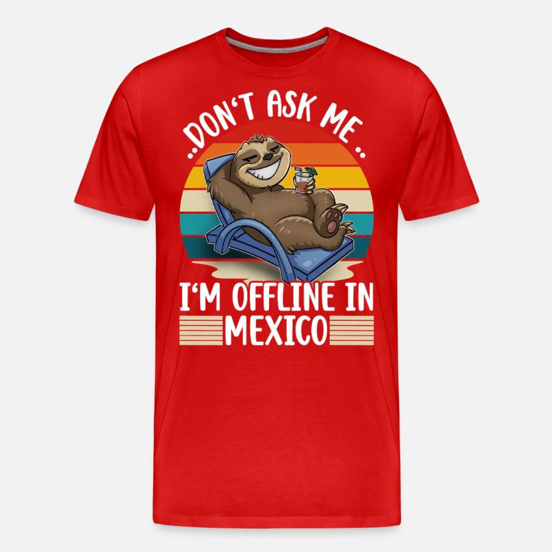 Mexiko Urlaub Reise - Männer Premium Bio T-Shirt - Rot