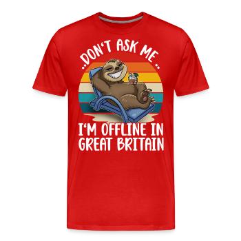Großbritannien Urlaub - Männer Premium Bio T-Shirt - Rot - Vorne - Damien (186cm)