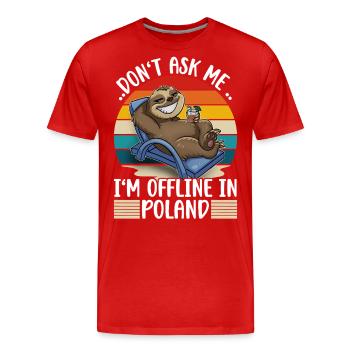 Vacances Pologne - T-shirt bio Premium Homme - rouge - Devant - Damien (186cm)