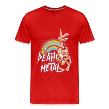 Death Metal Heavy Hardrock - T-shirt bio Premium Homme - rouge - Devant - Damien (186cm)