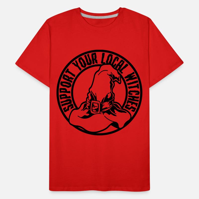 Halloween Costume Gift For Her & Him - Witch Hat Men's Premium Organic T-Shirt
