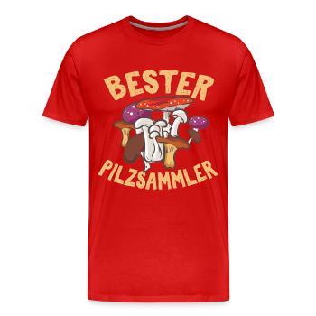 Best Mushroom Picker Mushrooms Collect Mushrooms Fly agaric - Men's Premium Organic T-Shirt - red - Front - Damien (186cm)
