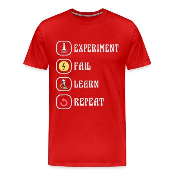 Wissenschaft Physik Chemie Experiment - Männer Premium Bio T-Shirt - Rot - Vorne - Damien (186cm)