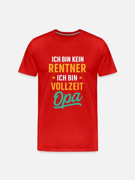 Papy à temps plein - T-shirt bio Premium Homme - rouge