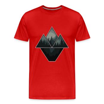 Amoureux de la nature de la forêt - T-shirt bio Premium Homme - rouge - Devant - Damien (186cm)