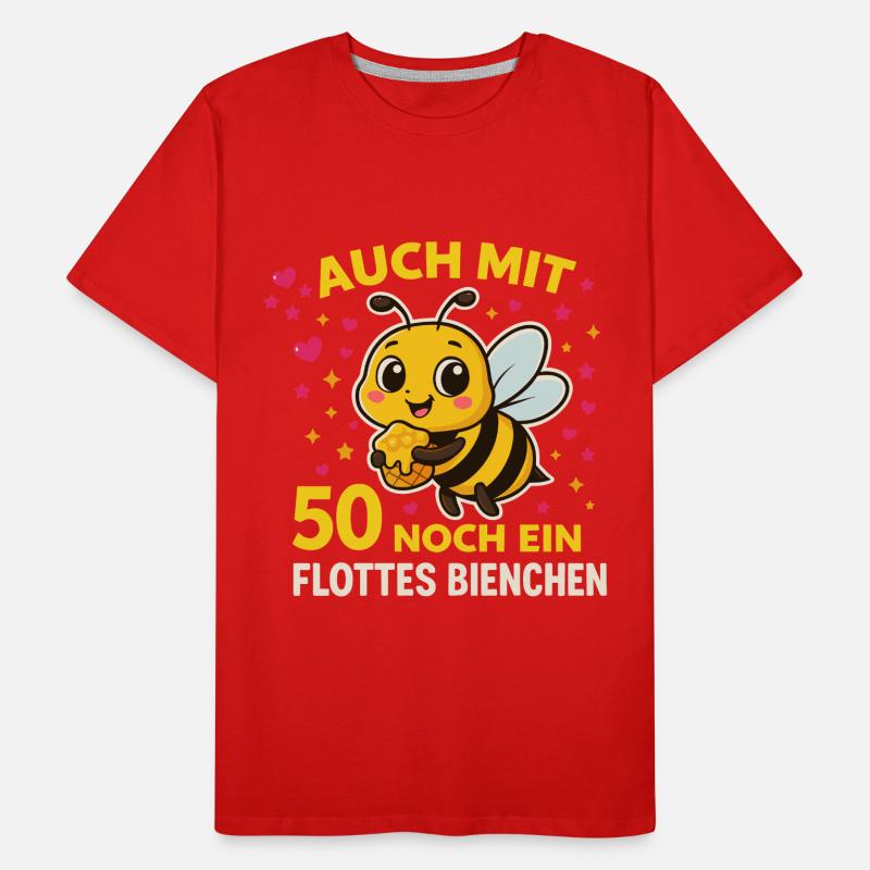 Auch mit 50 noch ein flottes Bienchen – Geburtstag Männer Premium Bio T-Shirt