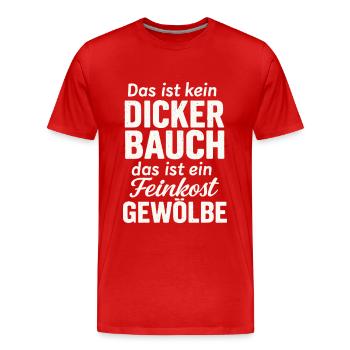 Voûte d’épicerie fine – Drôle de dicton pour les connaisseurs - T-shirt bio Premium Homme - rouge - Devant - Damien (186cm)