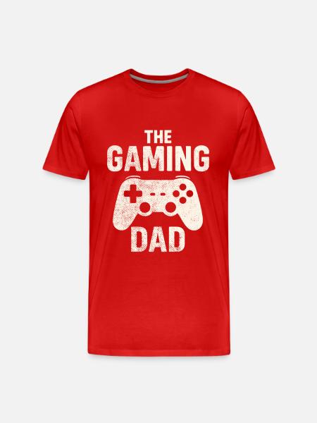 The Gaming Dad Retro Controller - Men's Premium Organic T-Shirt - red