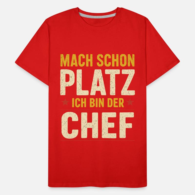 Ich bin der Chef – Spruch Männer Premium Bio T-Shirt
