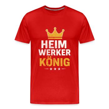 Roi de l’amélioration de l’habitat - T-shirt bio Premium Homme - rouge - Devant - Damien (186cm)