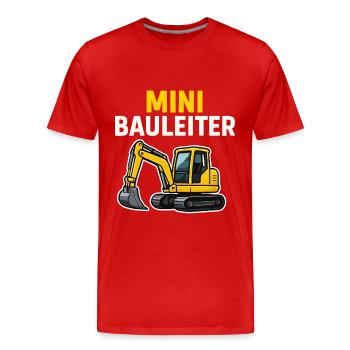 Directeur de construction – Excavator Chemise Enfant - T-shirt bio Premium Homme - rouge - Devant - Damien (186cm)