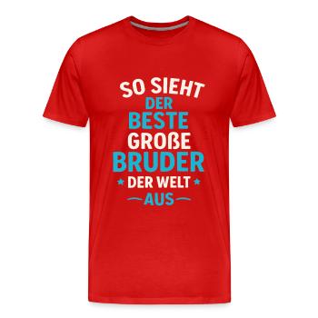 Best Big Brother – World's Best Brother Shirt - Men's Premium Organic T-Shirt - red - Front - Damien (186cm)
