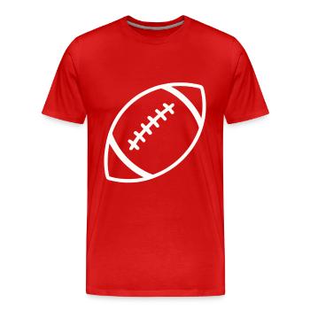American Football – Minimalist & Sporty - Men's Premium Organic T-Shirt - red - Front - Damien (186cm)