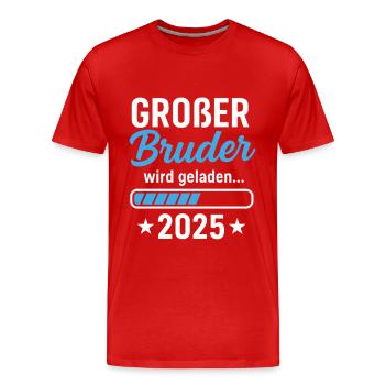 Big Brother Will Be Loaded 2025 – Grossesse - T-shirt bio Premium Homme - rouge - Devant - Damien (186cm)