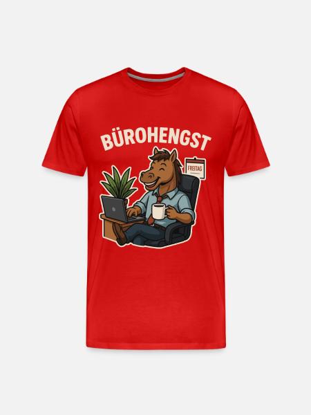 Office Stallion – Funny Office Shirt - Men's Premium Organic T-Shirt - red