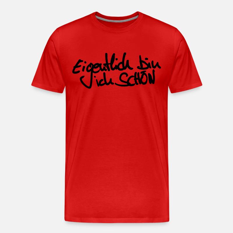 Schön oder - Männer Premium Bio T-Shirt - Rot