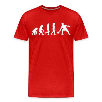 Ping Pong Master Entraîneur de Tennis de Table Evolution - T-shirt bio Premium Homme - rouge - Devant - Damien (186cm)