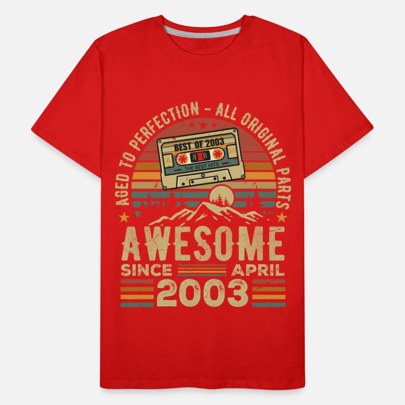 April 2003 Vintage Retro Geburtstagsgeschenk Männer Premium Bio T-Shirt