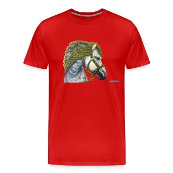 Pegasus - Männer Premium Bio T-Shirt - Rot - Vorne - Damien (186cm)