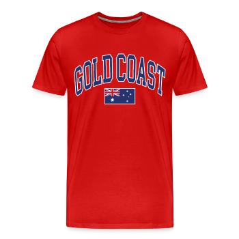 Côte d’Or - T-shirt bio Premium Homme - rouge - Devant - Damien (186cm)