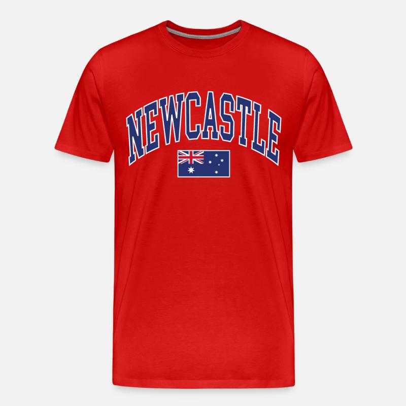 Newcastle - Männer Premium Bio T-Shirt - Rot