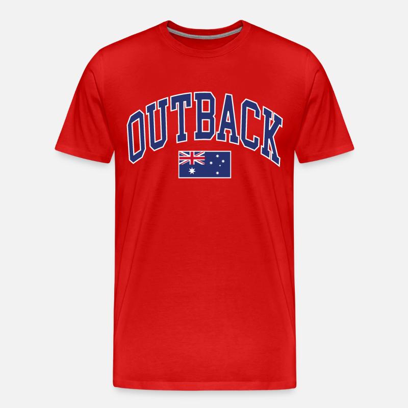 Outback - Männer Premium Bio T-Shirt - Rot