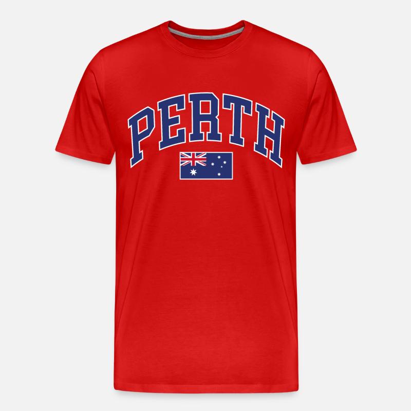 Perth - Männer Premium Bio T-Shirt - Rot