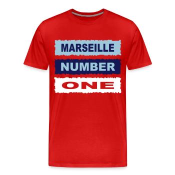 Marseille - Männer Premium Bio T-Shirt - Rot - Vorne - Damien (186cm)