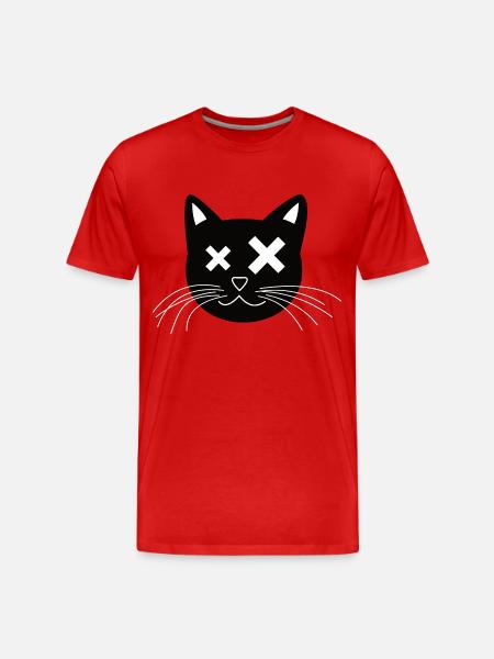 chat fou - T-shirt bio Premium Homme - rouge