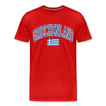 Griechenland - Männer Premium Bio T-Shirt - Rot - Vorne - Damien (186cm)