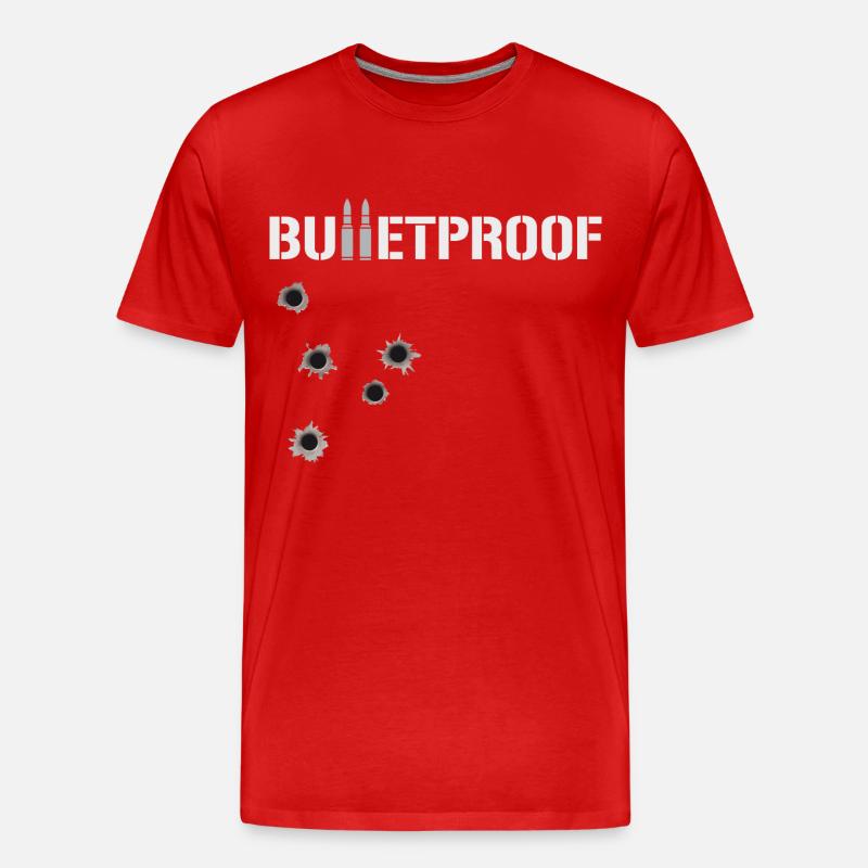 Bulletproof Holes - Männer Premium Bio T-Shirt - Rot