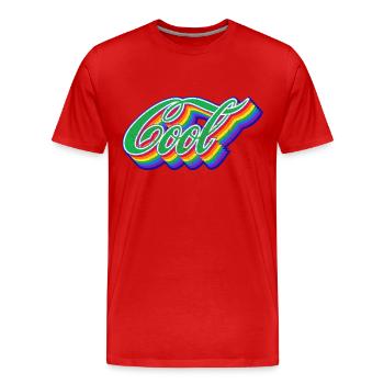 cool - Männer Premium Bio T-Shirt - Rot - Vorne - Damien (186cm)