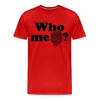 Pinocchio – Garçon Innocent : Moi ? Gris - T-shirt bio Premium Homme - rouge - Devant - Damien (186cm)