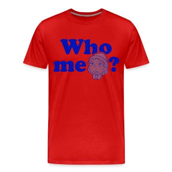 Pinocchio – Garçon Innocent : Moi ? Bleu - T-shirt bio Premium Homme - rouge - Devant - Damien (186cm)