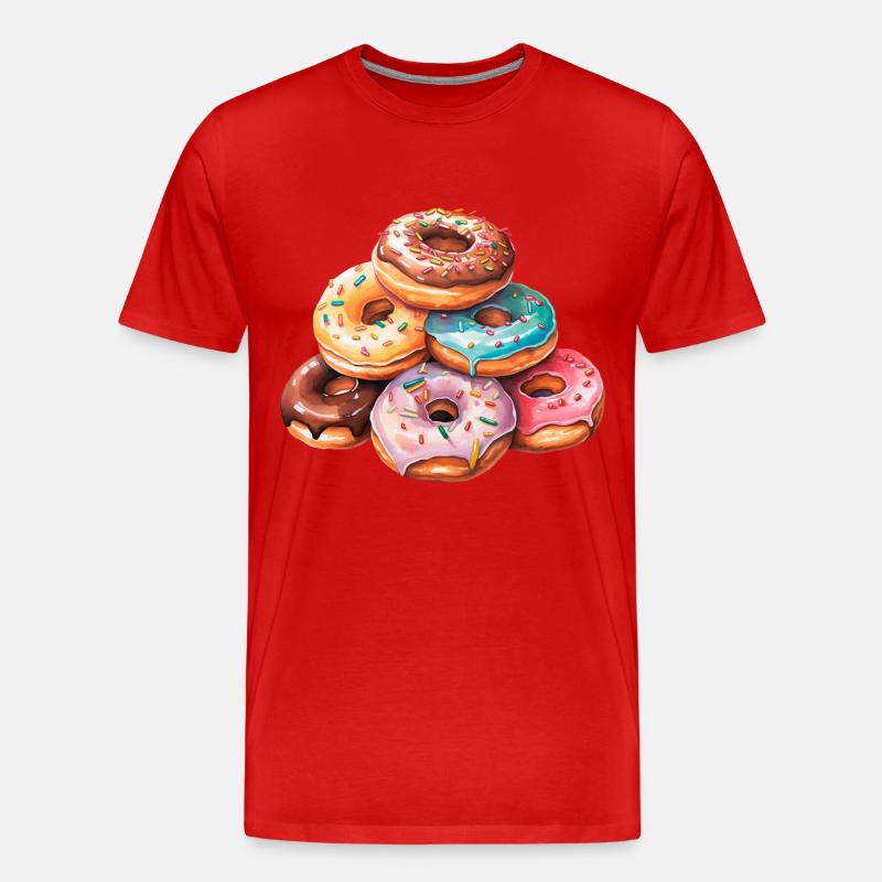 Berg Donuts | Donut Mountain - Männer Premium Bio T-Shirt - Rot