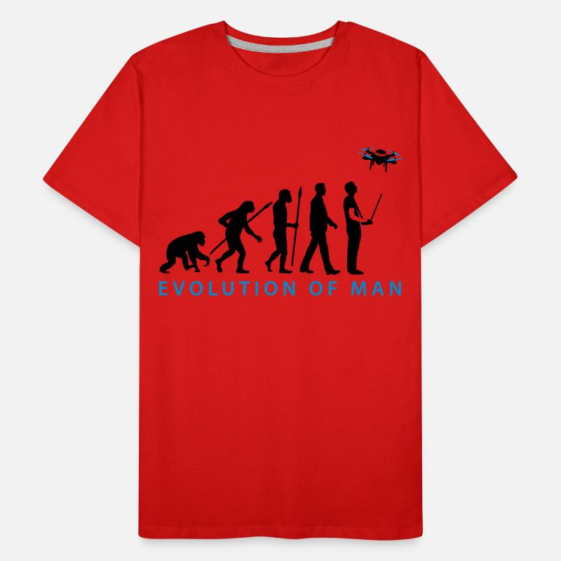 Evolution Modellflieger Drohne 4 Propeller Männer Premium Bio T-Shirt
