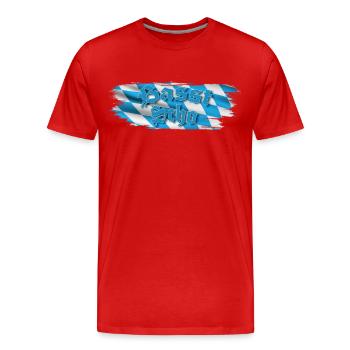 Basst scho - Männer Premium Bio T-Shirt - Rot - Vorne - Damien (186cm)