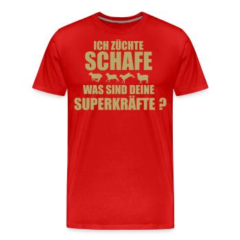 Mouton Mouton Mouton Mouton Eleveur Cadeau - T-shirt bio Premium Homme - rouge - Devant - Damien (186cm)