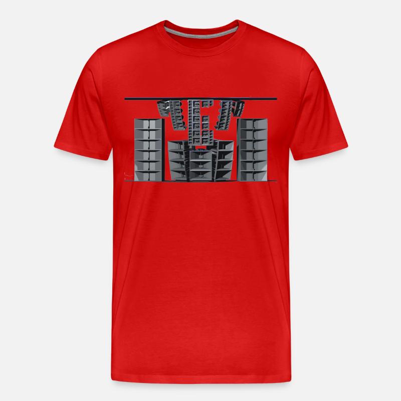 sound system - Männer Premium Bio T-Shirt - Rot