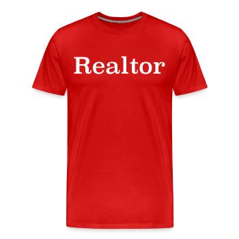 Real Estate Agent - realtor - Men's Premium Organic T-Shirt - red - Front - Damien (186cm)