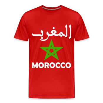 Marokko - Männer Premium Bio T-Shirt - Rot - Vorne - Damien (186cm)