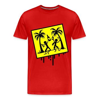 Party Beach Holidays - Men's Premium Organic T-Shirt - red - Front - Damien (186cm)
