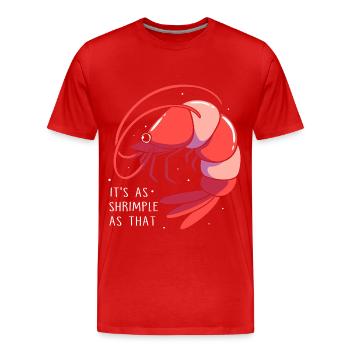 Shrimp Languste Meeresfrüchte Krabbe - Männer Premium Bio T-Shirt - Rot - Vorne - Damien (186cm)