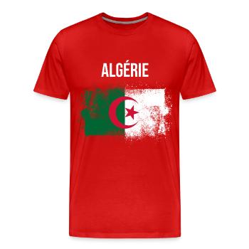 Algerien - Männer Premium Bio T-Shirt - Rot - Vorne - Damien (186cm)