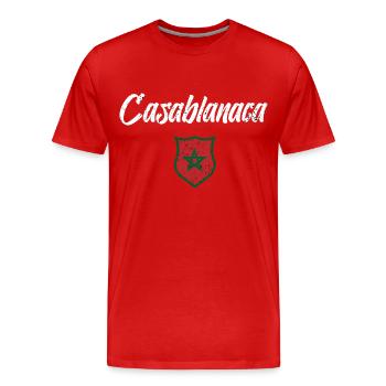 Casablanca - Männer Premium Bio T-Shirt - Rot - Vorne - Damien (186cm)