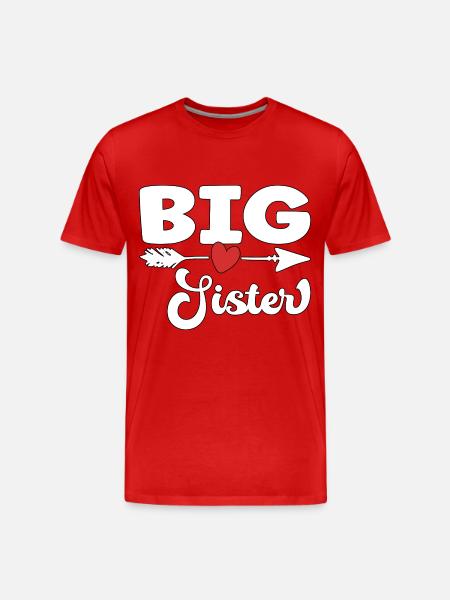 Big Sister - große Schwester - Men's Premium Organic T-Shirt - red
