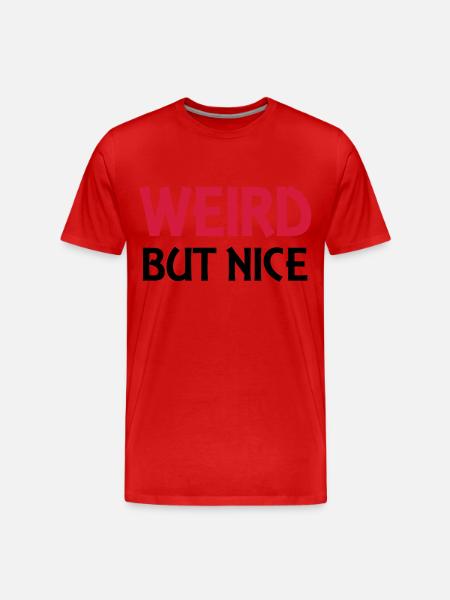 Weird but nice - Men's Premium Organic T-Shirt - red